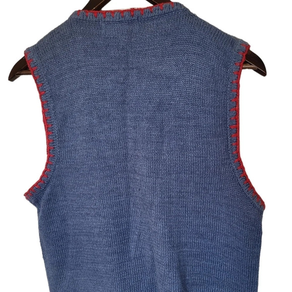 VTG Ivy Wear Navajo Beaded Silk Blend Sweater Vest - Picture 4 of 11